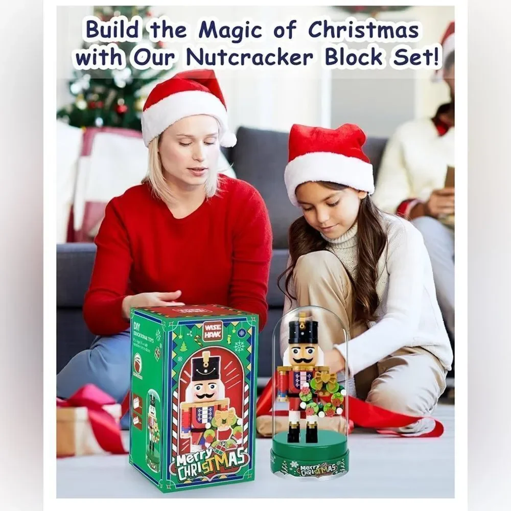 Christmas Nutcracker Figure Building Set Gift with Cover and Base (172 PCS)